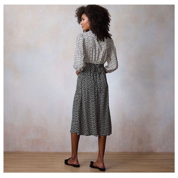 LC Lauren Conrad Floral Midi Dress Medium Boho - Picture 3 of 7